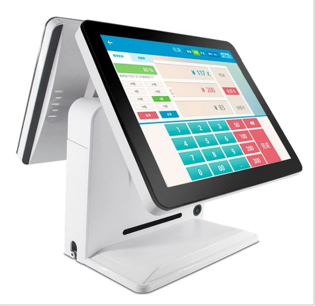 Restaurant POS machine in use